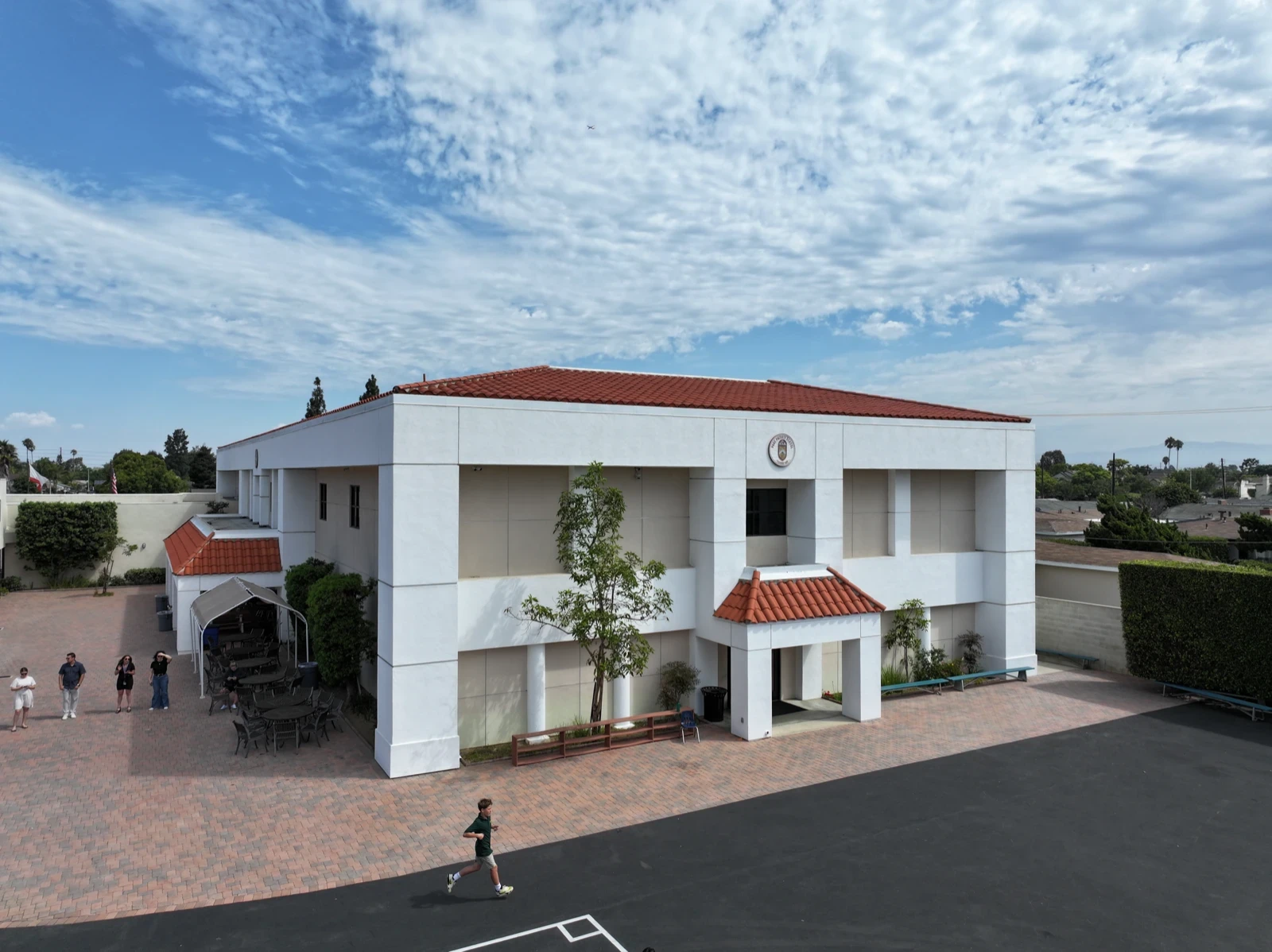 Aerial view of the Page Academy Costa Mesa campus